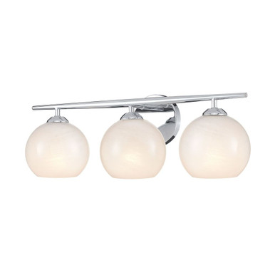 Kimorra 3 Light Bath Vanity 8 Inch Tall and 24 Inch Wide by Millennium - 18103-CH