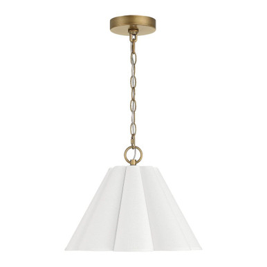 Isabella Scalloped 1 Light Pendant 11.25 and 14.5 Inch Wide by Hunter Fans - 13260