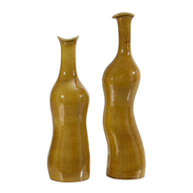 Sienna Flow Vase (Set of 2) 26 Inch Tall and 7 Inch Wide by Uttermost - 18390