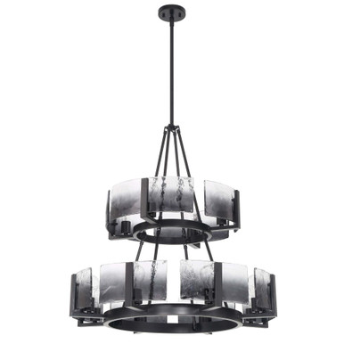 Aenon 12 Light 2 Tier Chandelier 32 Inch Tall and 32 Inch Wide by Golden - 3164-4-8