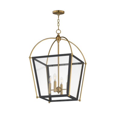 McCadden 4 Light Foyer Pendant 18.5 Inch Tall and 29 Inch Wide by Maxim - 22524BKNAB