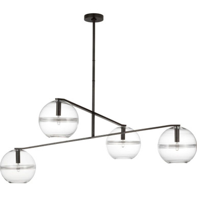 Lowing 2W 4 LED Chandelier 27.6 and 44.6 Inch Wide by Visual Comfort Modern - SLCH355CBF-L