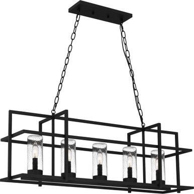 Damien 5 Light Outdoor Island 13.5 Inch Tall and 37 Inch Wide by Quoizel - DMN3537EK