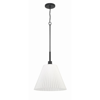 Pleated II 1 Light Pendant 23.5 Inch Tall and 20 Inch Wide by Craftmade - 62393