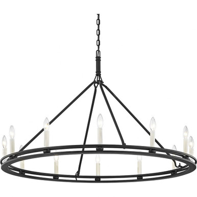 Sutton 12 Light Chandelier 28.5 x 44 Inches by Troy - F6237-TBK