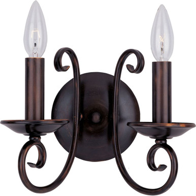 Loft 2 Light Candle Style Wall Sconce by Maxim - 70002OI