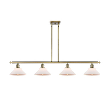 Orwell 100W 4 LED Stem Hung Island 7.5 Inch and 48 Inch Wide by Innovations - 516-4I-G13-LED