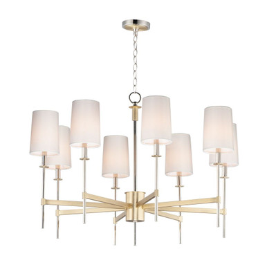 Uptown 8 Light Oversized Chandelier by Maxim - 32398OFSBRPN