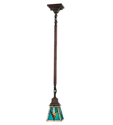 Valencia Mission 1 Light Square Mini Pendant 41 x 7 Inches by Meyda Tiffany - 48977