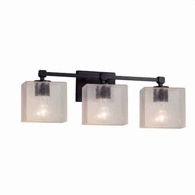 Fusion Tetra 3 Light Seed Glass Vanity Light by Justice Design - FSN-8423-55-SEED