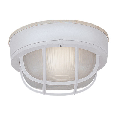 Marine Style Lanterns 1 Light 7 Inch Wide Flush Mount by Designers Fountain - 2073-wh