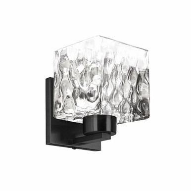Veda 60W 1 LED Wall Sconce 7 Inch Tall and 4.75 Inch Wide by Dainolite - VED-51W-MB-CLR