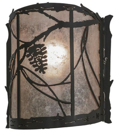 Whispering Pines 1 Light Wall Sconce 10 x 9 Inch by Meyda Tiffany - 153525