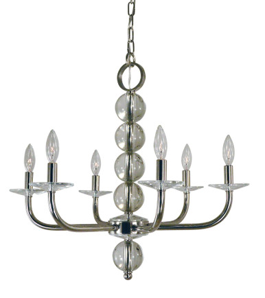 Glamour 6 Light Medium Chandelier by Framburg - 4966 PN