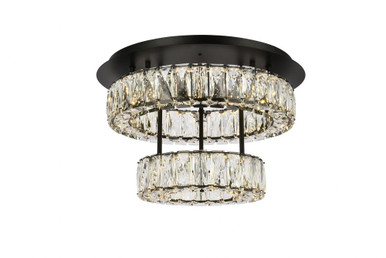 Monroe 36W 2 LED 18 Inch Wide Flush Mount by Elegant - 3503F18L2BK