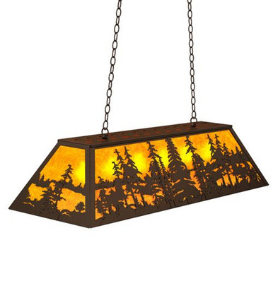 Tall Pines 6 Light Oblong Pendant 22 x 13 Inches by Meyda Tiffany - 123151