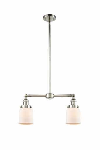 Bell 2 Light Stem Adjustable Island 10 Inch and 21 Inch Wide by Innovations - 209-PN-G51
