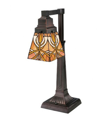 Glasgow Bungalow 1 Light Desk Lamp by Meyda Tiffany - 27636