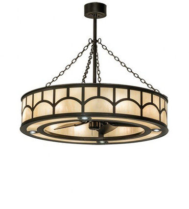Mission Hill Top 96W 8 LED Fandelier 40 In H and 44 In W by Meyda Tiffany - 234989