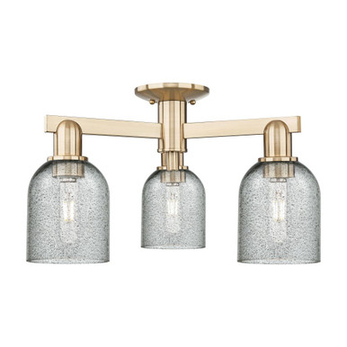Caledonia 3 Light Charcoal Semi Flush Mount 11X 23 Inch Wide by Innovations - 716-3F-G257