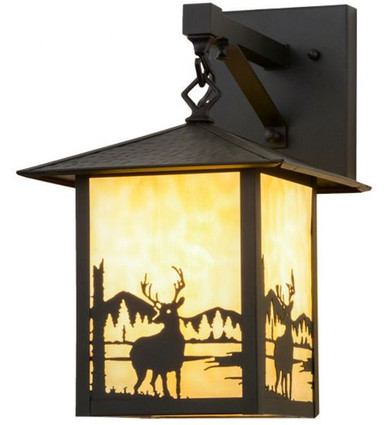Seneca Deer Creek 1 Light Hanging Wall Sconce 14.5 x 9 Inch by Meyda - 159117