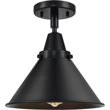 Briarcliff 100W 1 LED Semi Flush Mount 9.5 InchX10 Inch Wide by Innovations - 447-1C-BK-M10-BK-LED