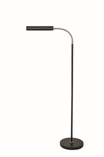 Fusion 1 Light Floor Lamp 52.25 Inches Tall by House of Troy - FN100-BLK/SN