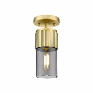 Bolivar 1 Light Steel 4 Inch Wide Flush Mount by Innovations - 428-1F-G428-7