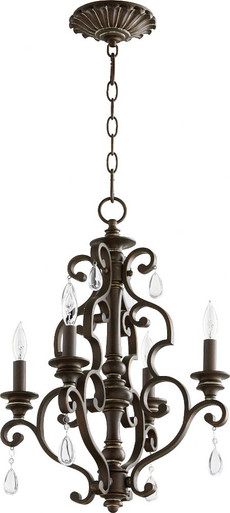 San Miguel 4 Light Small Chandelier by Quorum - 6073-4