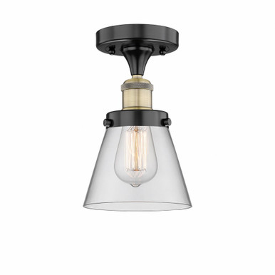 Cone 1 Light 6.5 Inch Wide Industrial Semi Flush Mount by Innovations - 616-1F-G6