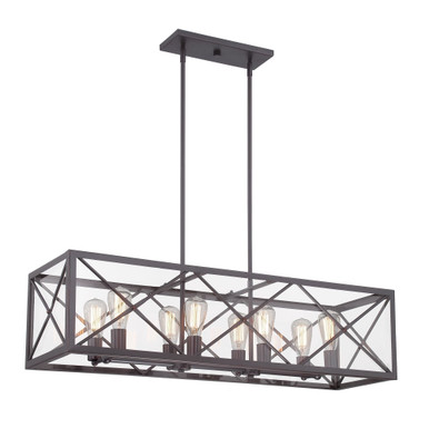 High Line 8 Light Oversized Linear Chandelier by Designers Fountain - 87338-sb