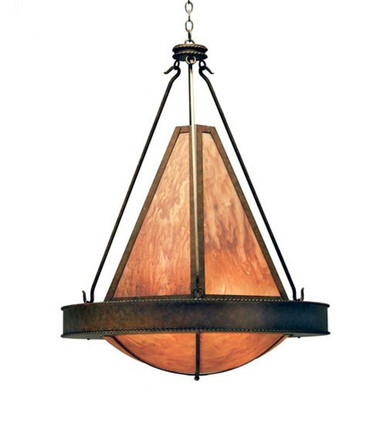 Obsidian 6 Light Pendant 48 Inches Tall and 36 Inches Wide by Meyda Tiffany - 115461
