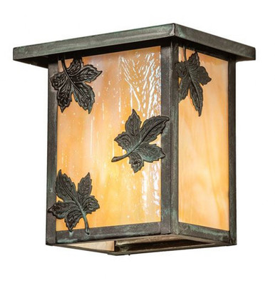 Hyde Park Maple Leaf 1 Light Wall Sconce 8 x 8 Inches by Meyda Tiffany - 29597