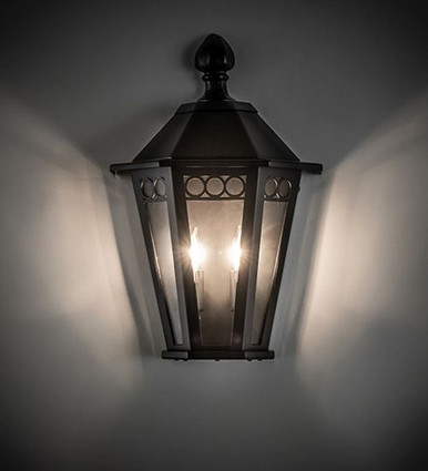 Yorkshire Lantern 2 Light Wall Sconce 16 x 10 Inches by Meyda Tiffany - 270595