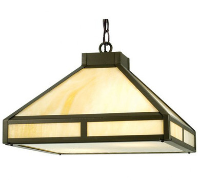 Whitewing Prime 2 Light Square Pendant 17 x 25 Inches by Meyda Tiffany - 35946