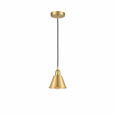 Smithfield 1 Light Cord Hung Small Pendant 8.25 Inch Tall by Innovations - 616-1P-SG-M8-SG