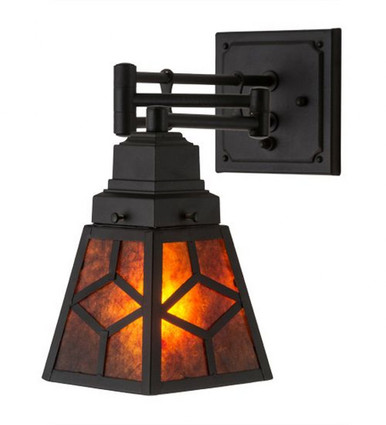 Diamond Craftsman 1 Light Swing Arm Wall Sconce by Meyda Tiffany - 180314