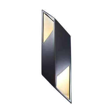 Ambiance 1 Light Large Rhomboid Wall Sconce by Justice Design - 5845