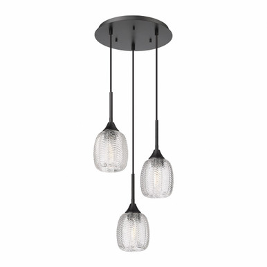 Berkshire 3 Light Cord Hung Pendant 24.5 Inch Tall by Innovations - 323-3P-G323-5