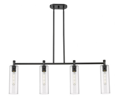 Crown Point 4 Light Oversized Island Pendant by Innovations - 434-4I-BK-G434-12CL