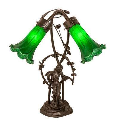 Pond Lily 2 Light Accent Lamp 17 In H and 15 In W by Meyda Tiffany 109514 - 109514