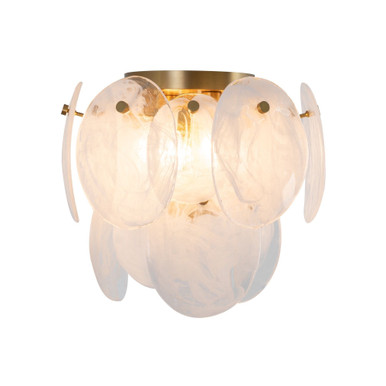 Lily 3 Light Semi Flush Mount 8.19 Inch Tall X 13.19 Inch Wide by Artcraft - AC12216BR