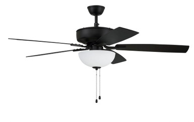 Pro Plus 211 Series 52 Inch 5 Blade Ceiling Fan with Light by Craftmade - P211FB5-52FBGW