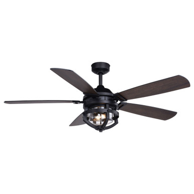 Barnes 5 Blade Ceiling Fan with Light Kit 54 Inch Wide by Vaxcel - F0124