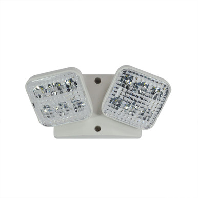 2W 2 LED Dual Square Head Emergency Wall Lantern 8.75 Inch Length by Nora - NE-872LEDW