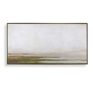 Hazy Lake Framed Landscape Art 31.5 Inch Tall X 61.5 Inch Wide by uttermost - 32485