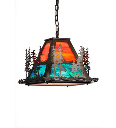 Tall Pines 3 Light Pendant 17 x 22 Inches by Meyda Tiffany - 249612