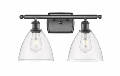 Bristol Glass 2 Light Industrial Vanity Light by Innovations - 516-2W-OB-GBD-752