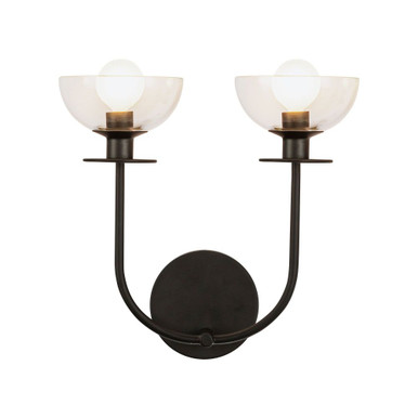 Sylvia 2 Light Bath Vanity 11.5 Inch Tall and 12 Inch Wide by Alora - WV515212