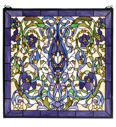 Floral Fantasy 22 Inch Stained Glass Window by Meyda Tiffany - 66280